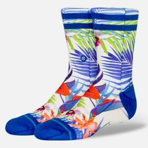 STANCE Kid’s Wade Collection Poly Blend Mid Cushion Crew Socks - TROPICAL
